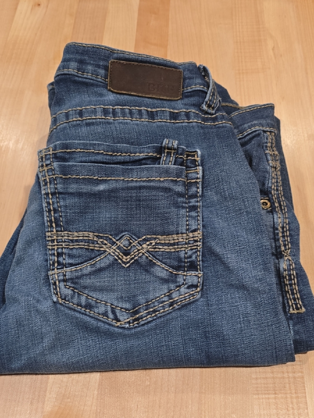 BKE Straight Leg Tyler Denim Jeans with Contrast Stitching